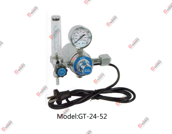 52 Electrically heated regulator flowmeter for CO2